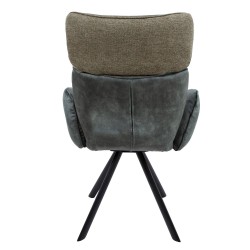 Chair EDDY with armrests, green