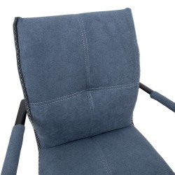 Chair EDDY with armrests, greyish blue