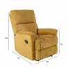 Recliner armchair GUSTAV, yellow