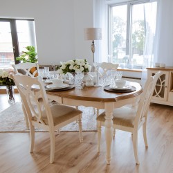 Dining table LILY 137 182x106,5xH76cm, oak