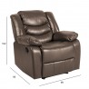 Armchair DIXON recliner, brown imitation leather