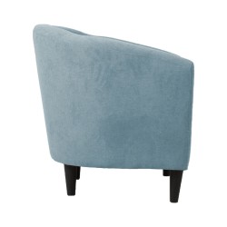 Кресло WESTER 76x68,5xH74см, материал покрытия  ткань, цвет  серо-синий, тёмные деревянные ножки