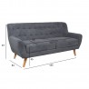 Sofa RIHANNA 3-seater, grey