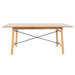 Dining table EMERALD 180x90xH75cm, light oak