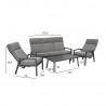 Garden furniture set CASPER table, sofa, 2 chairs