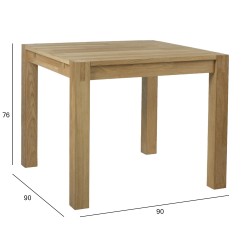 Dining table CHICAGO NEW 90x90xH76cm, oak