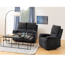 Tugitool SABIA recliner, tumehall, 80x90xH101cm