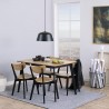 Dining table ROXBY, 120x80xH76cm, oak black