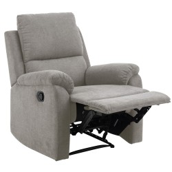 Tugitool SABIA recliner, helehall, 80x90xH101cm