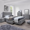 Bed CAREN 160x200cm, grey