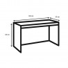 Desk REECE, 100x50xH88cm, oak  black, with 2 drawers