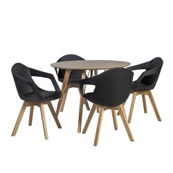 Dining set HELENA round table and 4 chairs