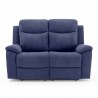 Recliner sofa MILO 2-seater, blue