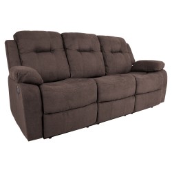 Sofa DIXON 3-seater recliner, brown