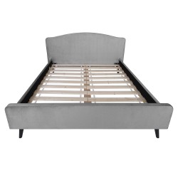 Кровать LAURA 160x200см, светло-серый