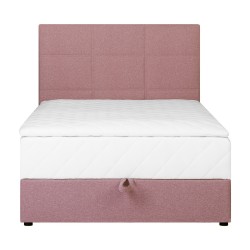 Continental bed LEVI 120x200cm, with mattress, pink