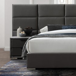 Bed LEVANTER 160x200cm, grey