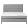 Continental bed LEONI 160x200cm, with mattress, grey