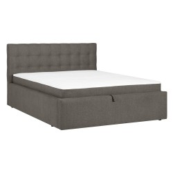 Continental bed LEENA 160x200cm, with mattress, dark beige