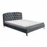 Bed AURORA with mattress HARMONY TOP 160x200cm, grey velvet