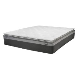Кровать SANDRA с матрасом HARMONY TOP (86864) 160x200см, обивка из мебельного текстиля, цвет  светло-серый