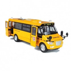 Metal School Bus with friction drive Die Cast Model