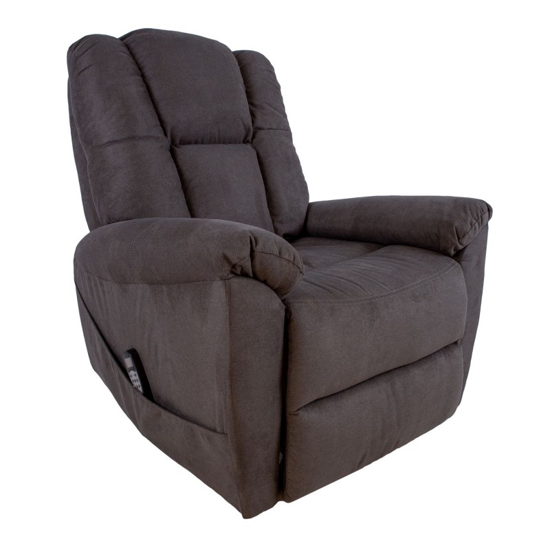 Кресло-реклайнер SUPERB, с электроподъемником + массаж, серый