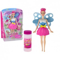 Children's Doll Fairy Magic Wings Soap Bubbles Pink