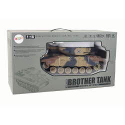 RC Tank 1:18 Cannon Smoke Shield Sounds Brown