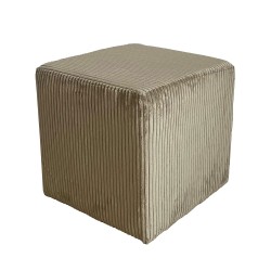 Ottoman PAULA 41x41xH40,5cm, greyish beige