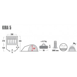 Tent Kira 5.0, grey