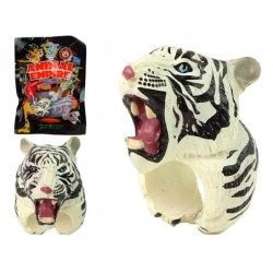 Hand Ring Educational Animals Tiger White