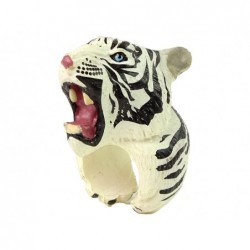 Hand Ring Educational Animals Tiger White