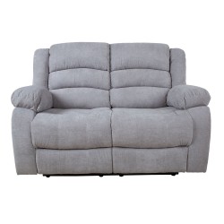 Recliner sofa MALINA 2-seater, light grey