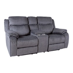 Recliner sofa GENTRY 2-seater, manual, grey