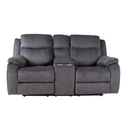 Recliner sofa GENTRY 2-seater, manual, grey