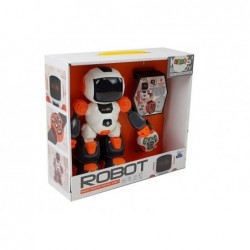 Robot Remote Controlled by Infrared Watch Sound Light Recording Orange