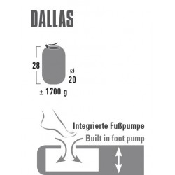 Матрас Dallas 197x70x10 см, красный, ТМ High Peak