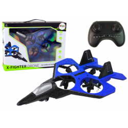 RC Drone Plane Blue Fighter Remote Controlled Pilot