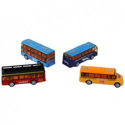 Set of Colorful Buses Faction System 4 Elements