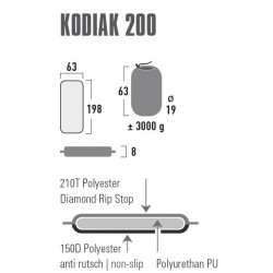 High Peak isetäituv madrats Kodiak 200, tumehall, 198x63x8cm