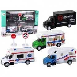 Camper Truck Ambulance Ice Cream Parlor With Friction Drive 1:87 A