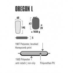 Самонадувающийся матрас Oregon XL, светло-зеленый, ТМ High Peak