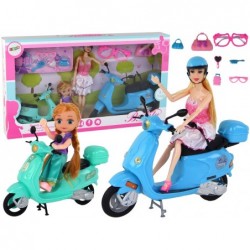 Doll Set With Baby Scooters...