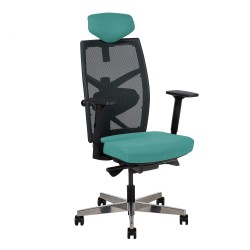 Task chair TUNE teal blue black