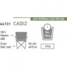 Складное кресло Cadiz, туристическое, серый/темно-серый, ТМ High Peak