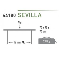High Peak matkalaud Sevilla kokkupandav, 70x70cm