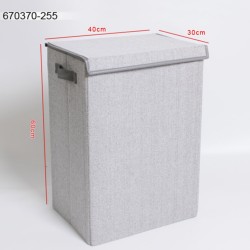 Laundry basket MAX MILO 40x30xH60cm, light grey