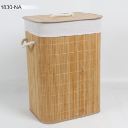 Laundry basket MAX BAMBOO 40x30xH57cm, with a lid