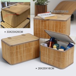 Kast MAX BAMBOO 36x27xH22cm, kaanega, bambusest